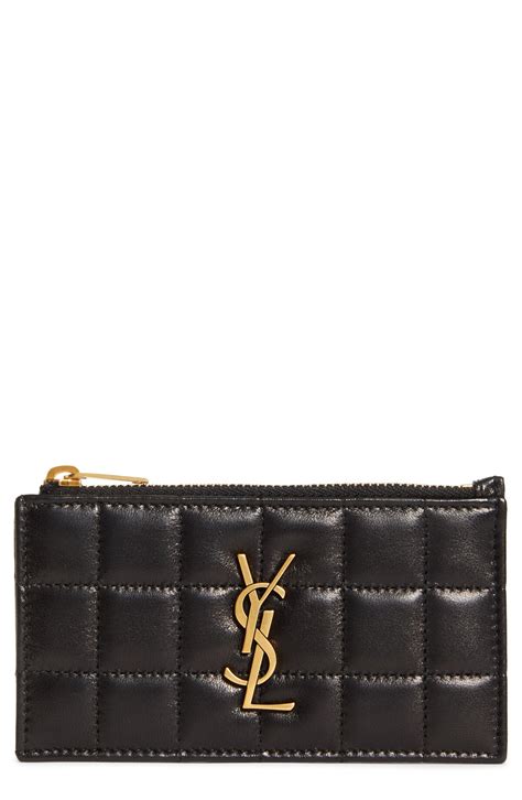 nordstrom ysl card case|Saint Laurent Gaby Quilted Zip Leather Card Case .